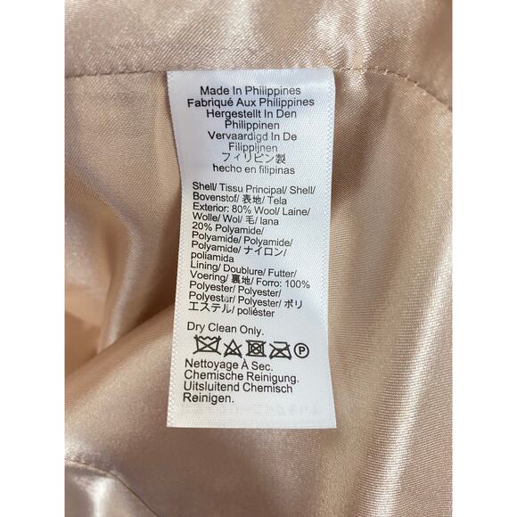 J CREW COAT 2 IVORY VILLA WOOL ITALIAN STADIUM CLOTH NELLO GORI PALE BONE CLASSY - Picture 9 of 16